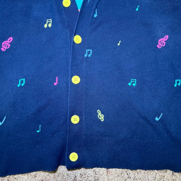 Disney Half Note Jazz Club Cardigan – Music Note Knit Sweater XXL - Picture 9 of 9
